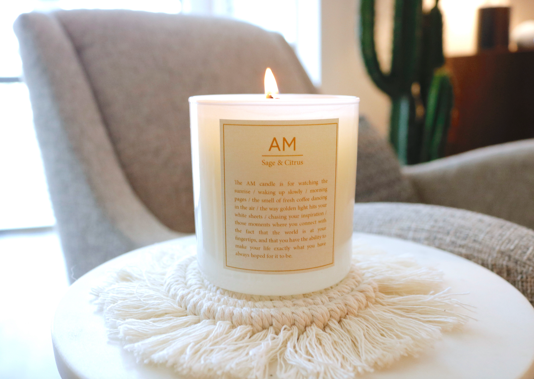 Sage and Citrus AM Candle (11 oz) - Coffee Confessionals