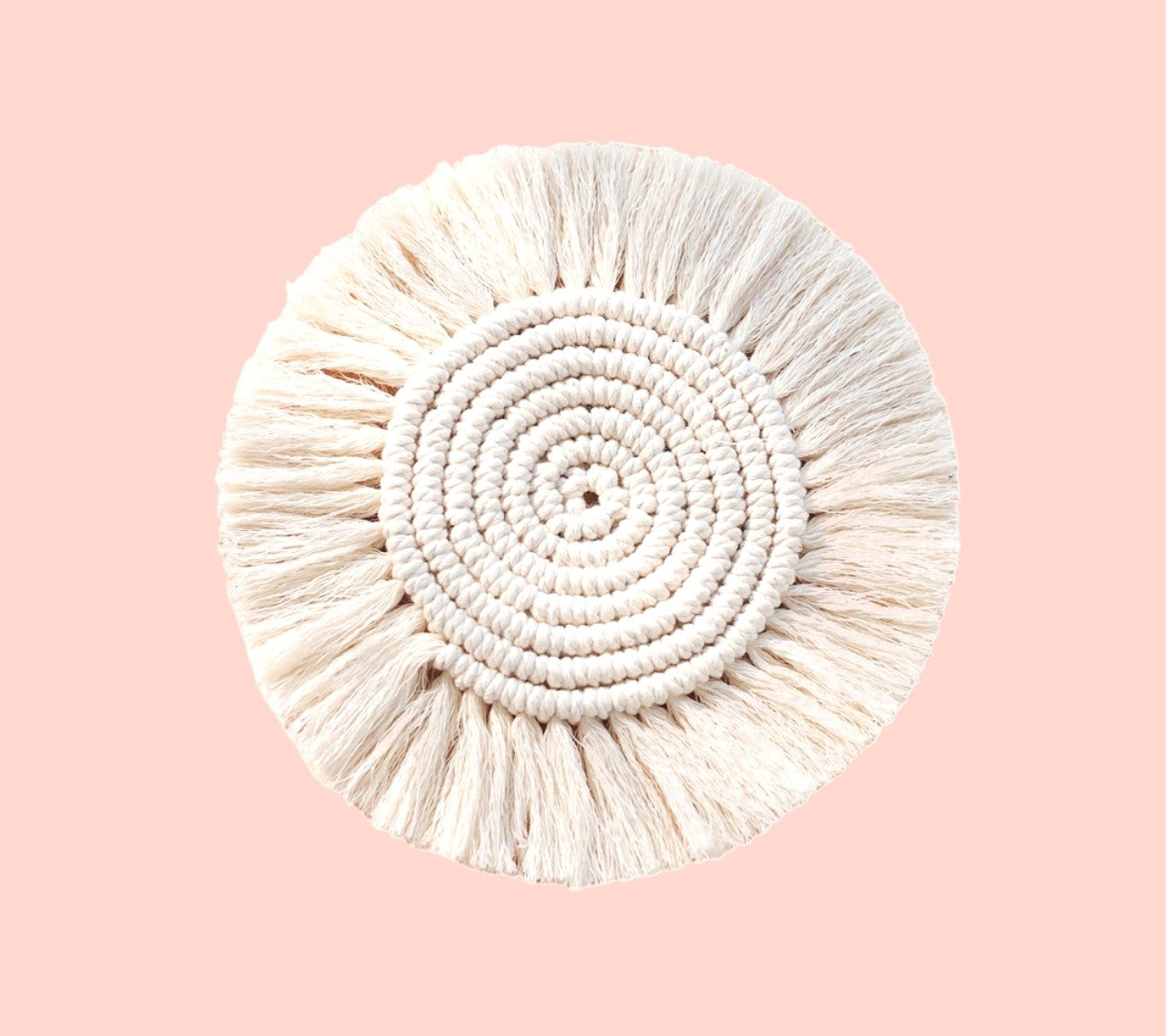Boho Macrame Coaster Set of 2 Coasters - Coffee Confessionals