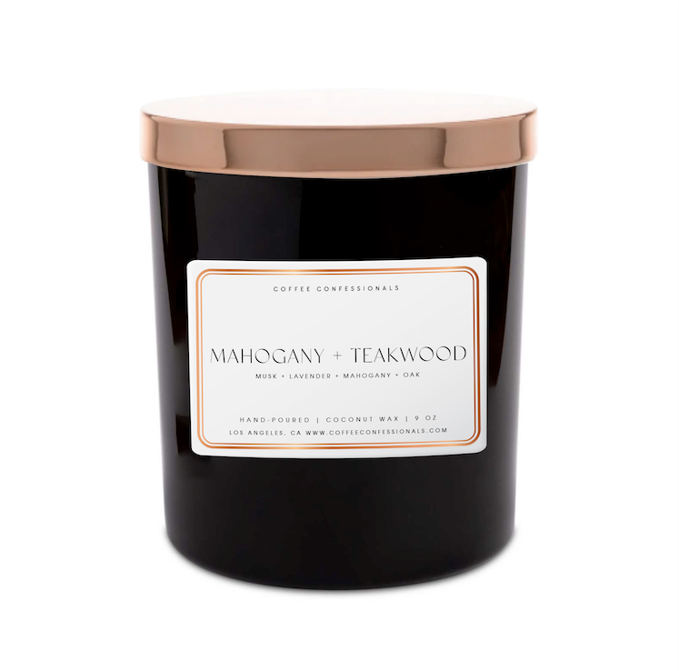Mahogany & Teakwood Candle - Coffee Confessionals