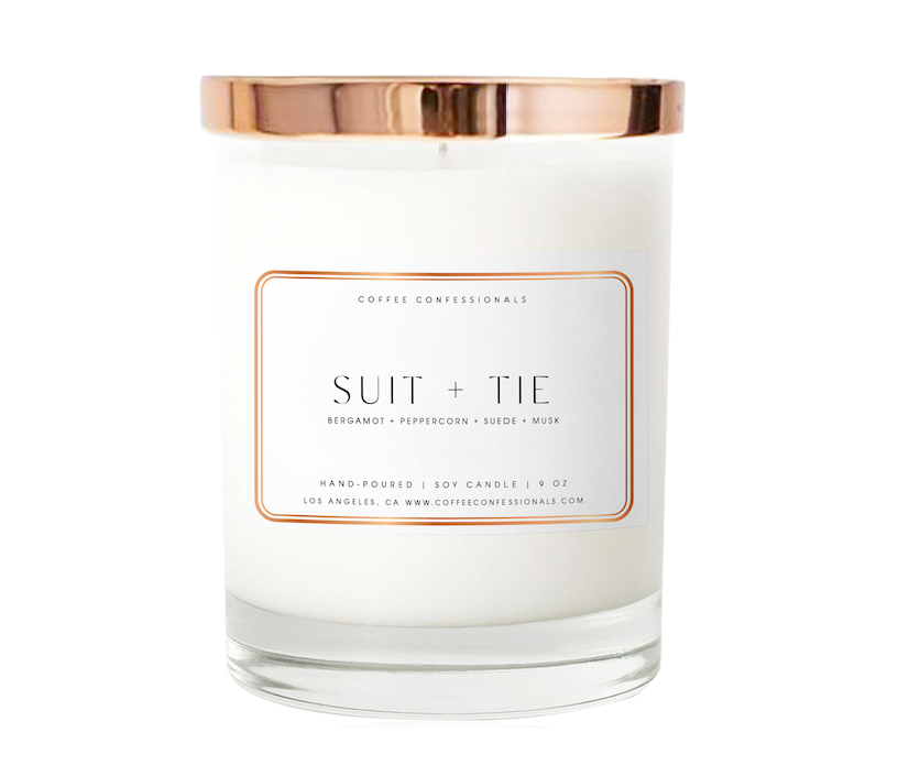 Suit & Tie Candle - Coffee Confessionals