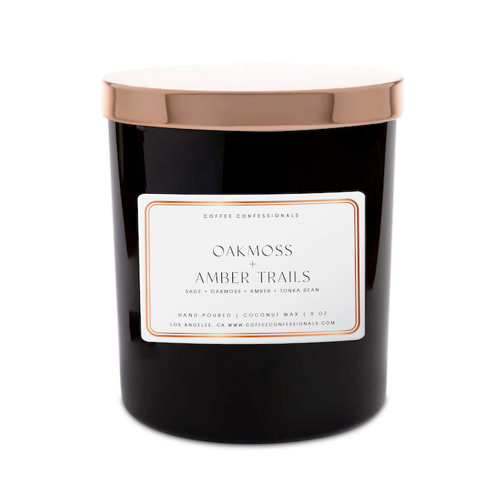 Oakmoss and Amber Trails Candle - Coffee Confessionals